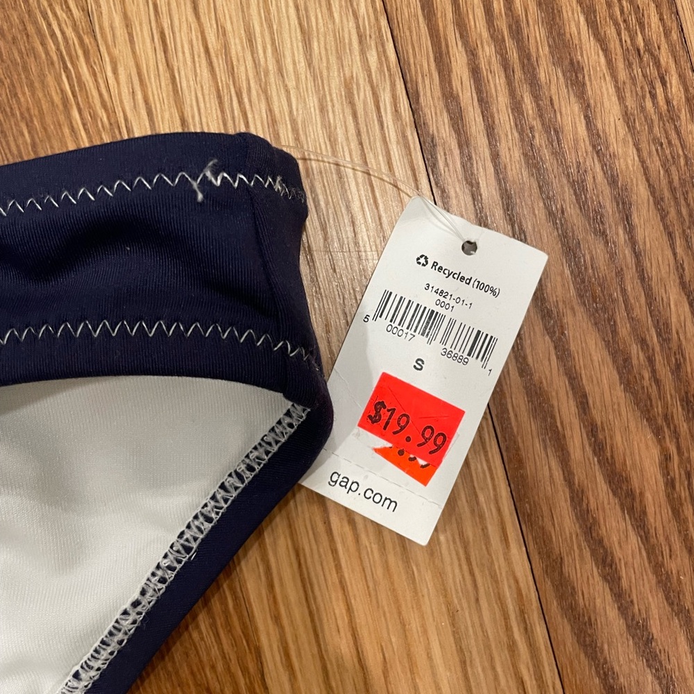 NWT GAP Navy Blue and White Bikini Minimalist Swimwear - Picture 4 of 9